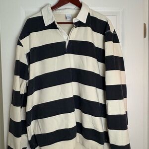 Zara Cream and Black Collared Shirt